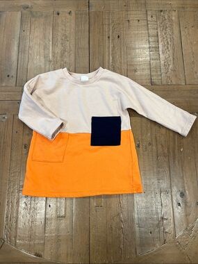 COS asymmetrical pocket a-line sweatshirt dress 12-24 months